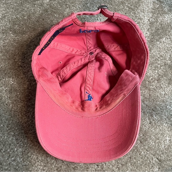 Polo Ralph Lauren Baseball Hat Cap Logo Pony Adjustable Strap Pink One Size - Picture 6 of 7